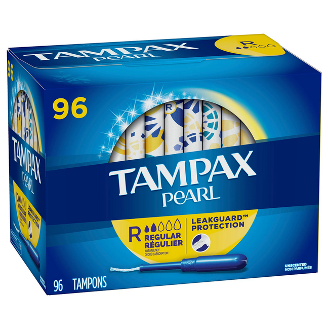 Tampax Pearl Regular Tampons. Unscented (96 ct.)