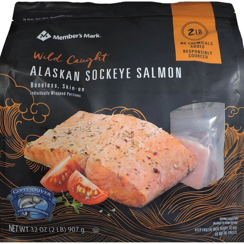 Members Mark Wild-Caught Alaskan Sockeye Salmon Frozen (2 lbs.)