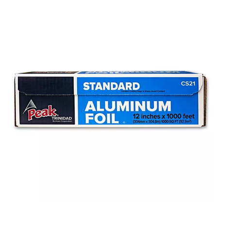 Peak 12" Standard Foodservice Aluminum Foil (1,000 sq. ft.)