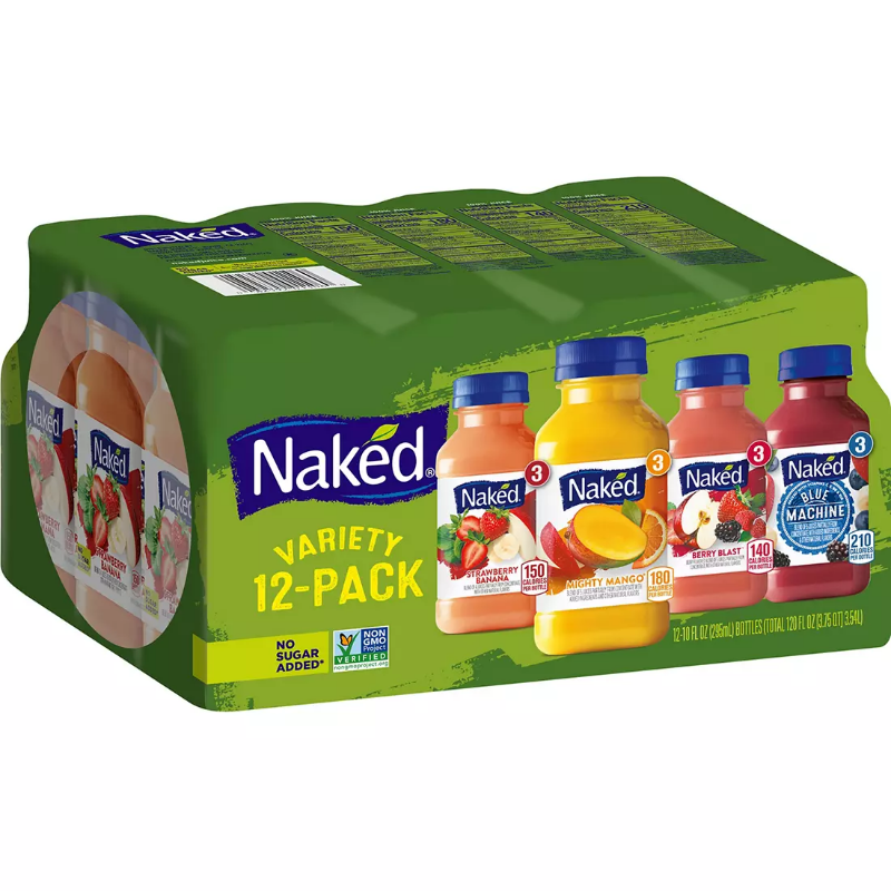  Naked Juice Variety Pack, Strawberry Banana, Mighty Mango,  Berry Blast and Blue Machine