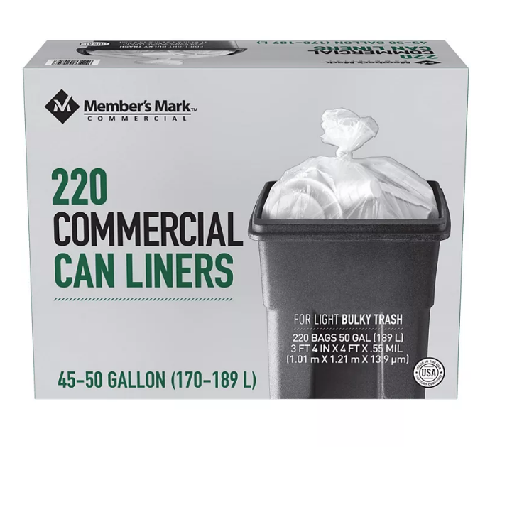 Member's Mark 45-50 Gallon Commercial Trash Bags (220 ct.) – Openbax