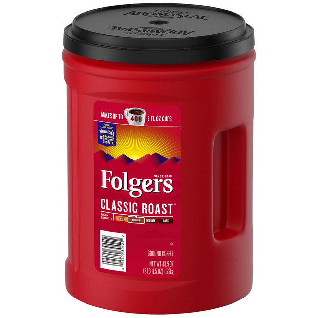 Folgers Classic Roast Ground Coffee (43.5 oz.)