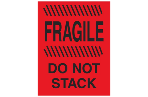 "Fragile/Do Not Stack" Label - 4 x 6"