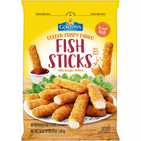 Gorton's Crunchy Panko Fish Sticks. 60 ct.