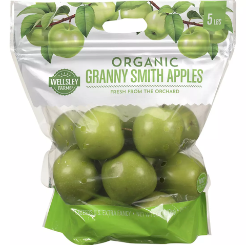 Wellsley Farms Organic Granny Smith Apples. 5 lbs.