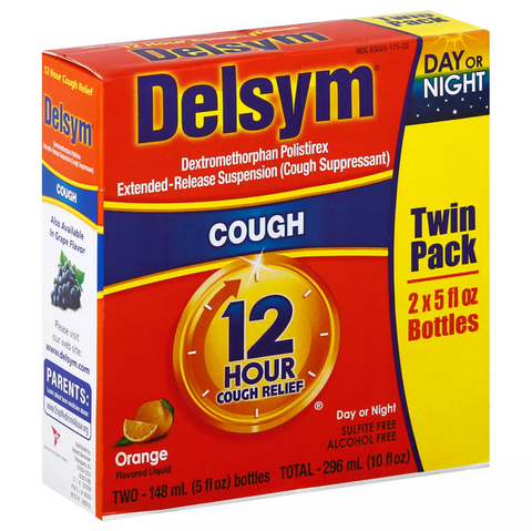 Delsym Adult Liquid Cough Suppressant. Orange (2 pk. 5 fl. oz./pk.)