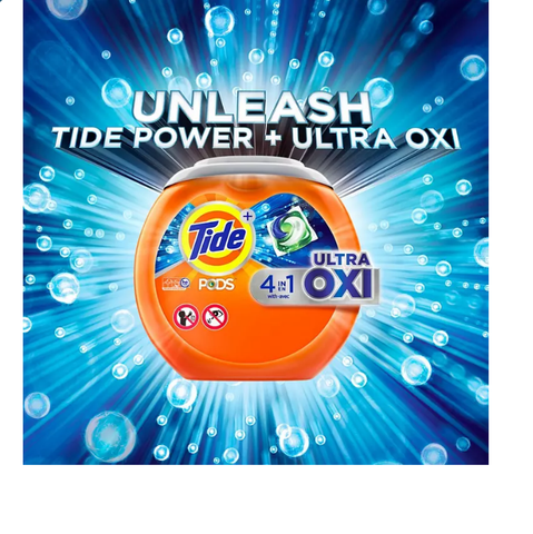 Tide PODS + Ultra Oxi Liquid Detergent Pacs (104 pacs)