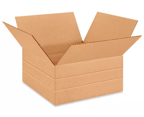 12 1⁄2 x 12 1⁄2 x 6" Multi-Depth Corrugated Boxes