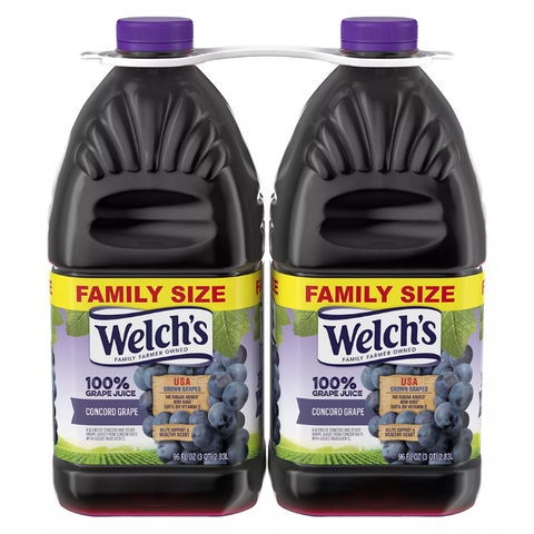 Welch's 100% Concord Grape Juice. 2 pk. 96 oz.