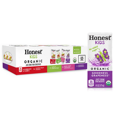 Honest Kids Organic Fruit Juice Drink Boxes Variety Pack (6 oz. 40 pk.)