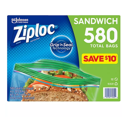 Ziploc Easy Open Tab Sandwich Bags (580 ct.)