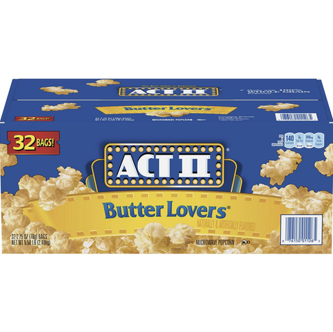 ACT II Butter Lovers Microwave Popcorn (2.75 oz. 32 pk.)