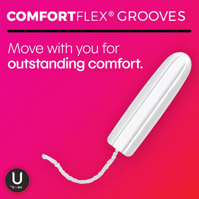 U by Kotex Click for your Perfect Fit Compact Tampons. Unscented (30 ct.)