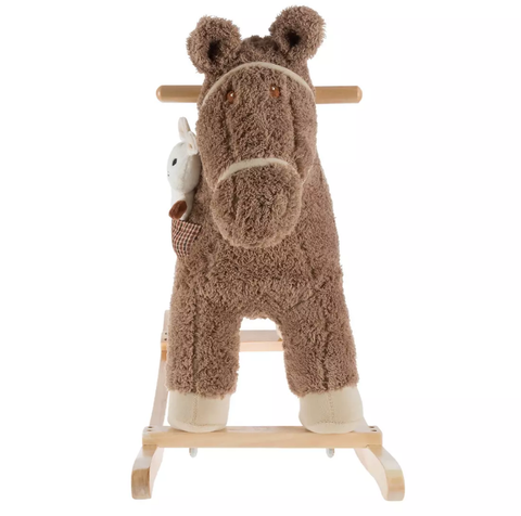Toy Time Rocking Horse Ride-On with Removable Stuffed Toy