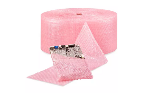 Anti-Static Industrial Bubble Roll - 3⁄16", 12" x 750', Non-Perforated