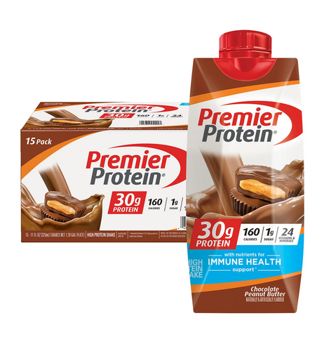 Premier Protein 30g High Protein Shake. Chocolate Peanut Butter (11 fl. oz. 15 pk.)