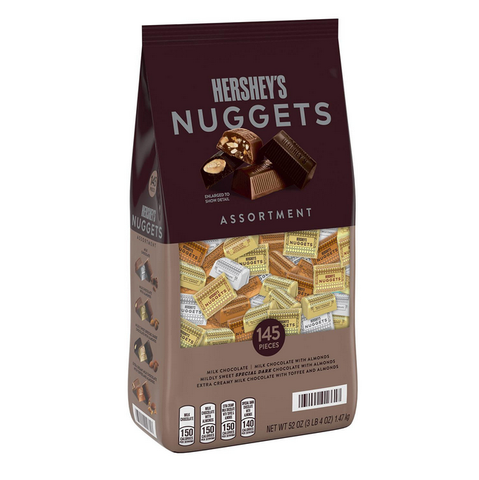 HERSHEY'S NUGGETS Assorted Chocolate Candy Mix. Bulk Bag (52 oz. 145 pc.)