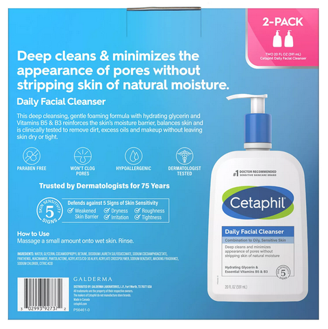 Cetaphil Daily Facial Cleanser (20 fl. oz. 2 pk.)