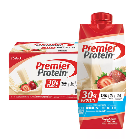 Premier Protein High Protein Shake. Strawberries & Cream (11 fl. oz. 15 pk.)