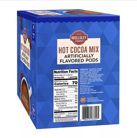 Wellsley Farms Hot Chocolate Pods. 48 ct.