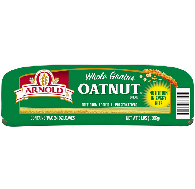 Arnold Whole Grains Oatnut Bread (24 oz. 2 pk.)