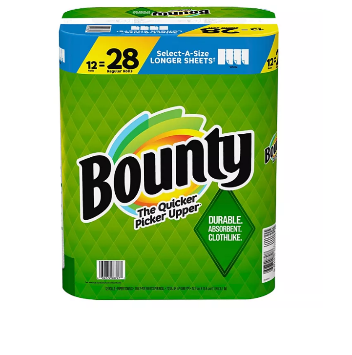 Bounty Select-A-Size Paper Towels, White, 15 ct.