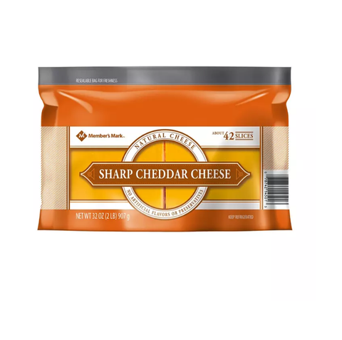 Member's Mark Sliced Sharp Cheddar Cheese (2 lbs.)
