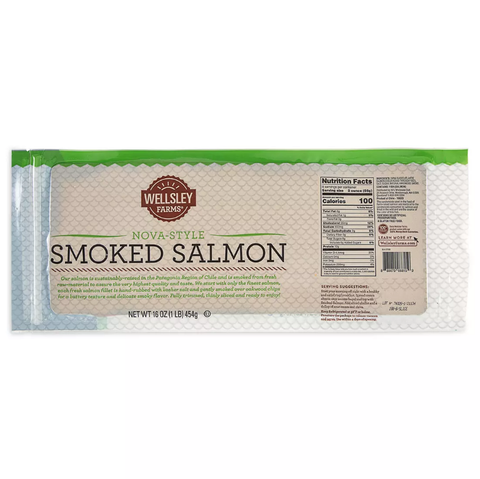 Wellsley Farms Gourmet Smoked Salmon. 1 lb.