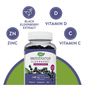 Nature's Way Sambucus Elderberry Herbal Supplement Gummies. Gluten Free (120 ct.)