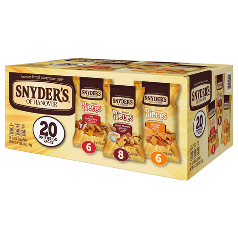 Snyder's of Hanover Pretzel Pieces Variety Pack (2.25 oz. 20 pk.)