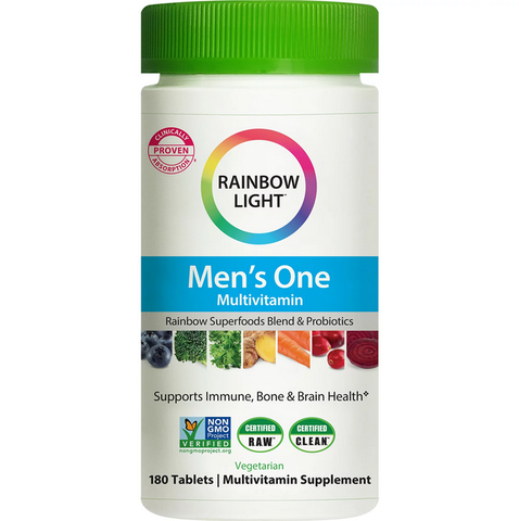 Rainbow Light Men's One Non-GMO Project Verified Multivitamin Tablet Plus Superfoods & Probiotics (180 ct.)