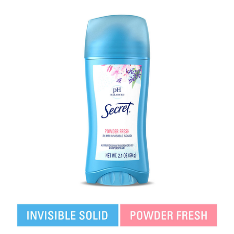 Secret Invisible Solid Antiperspirant and Deodorant. Powder Fresh (2.1 oz. 5 pk.)