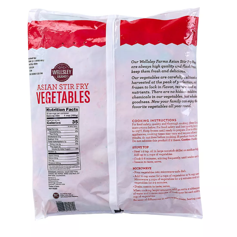 Wellsley Farms Asian Stir Fry Vegetables. 64 oz.