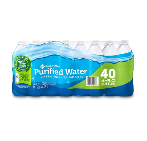 Members Mark Purified Water (16.9 fl. oz. 40 pk.)