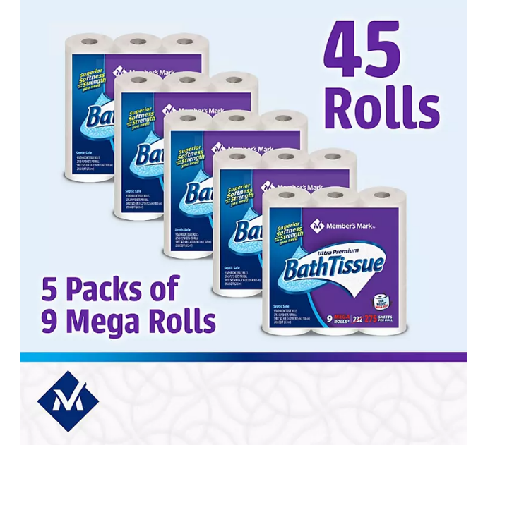 Absorbent Member's Mark mega roll towels -150 towels —