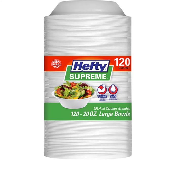 Hefty Supreme Heavyweight Foam Bowls (12 oz., 300 ct.) 2 Pack