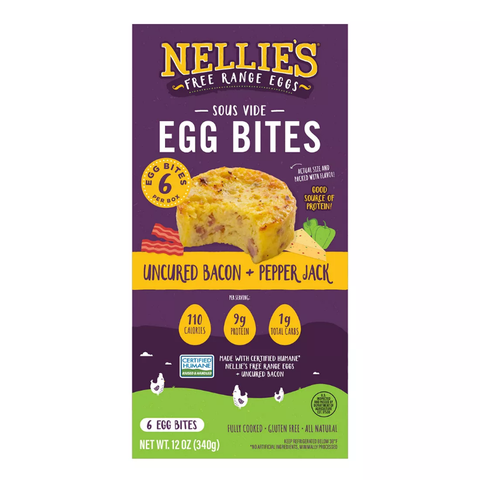 Nellie's Free Range Bacon and Pepper Jack Sous Vide Egg Bites