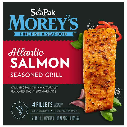 Morey's Seasoned Grilled Atlantic Salmon. 1.25 lbs.