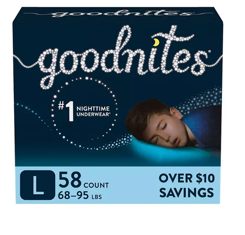 Goodnites Bedtime Underwear for Boys (Choose Your Size)