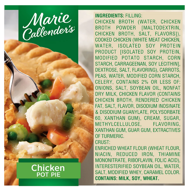 Marie Callender's Chicken Pot Pies. Frozen (8 pk.) Openbax