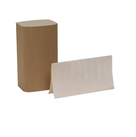 Marathon Singlefold Paper Towels, 1-Ply, 9 1/4" x 10 1/4", Brown (250 towels/pk., 16 pks.)