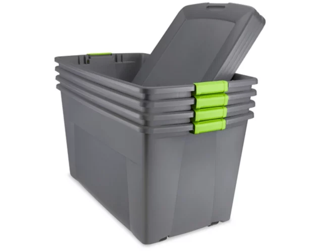 Latch Storage Totes - 37 x 21 x 19 1⁄2, 45 Gallon – Openbax