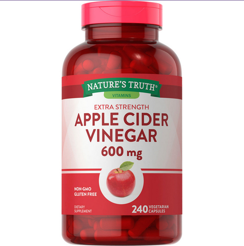Nature's Truth Apple Cider Vinegar 600 mg Extra Strength Capsules (240 ct.)
