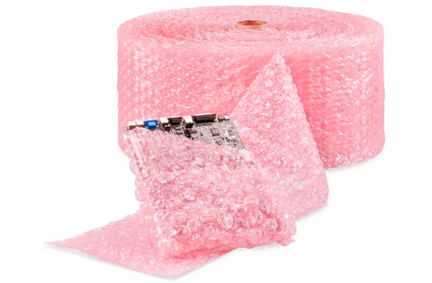 Anti-Static Bubble Wrap® Strong Bubble Roll - 5⁄16", 12" x 375', Non-Perforated