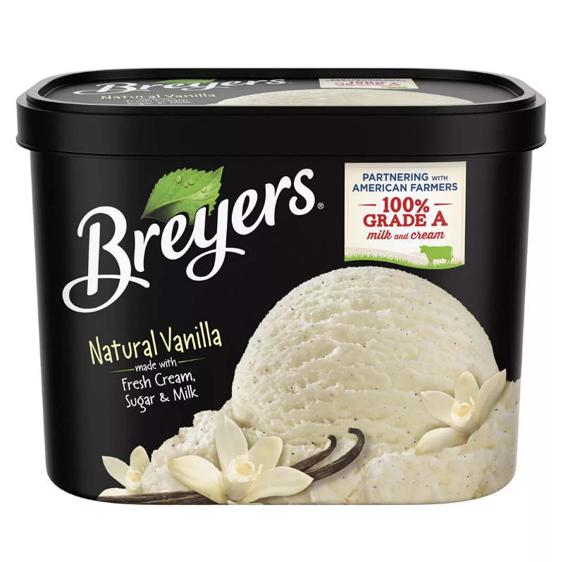 Breyers Vanilla Ice Cream. 64 oz Openbax