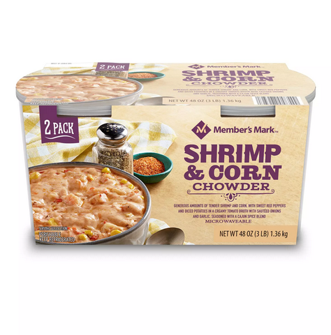 Member's Mark Shrimp and Corn Chowder (24 oz. tub. 2 ct.)