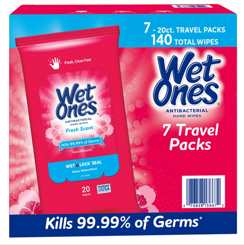 Wet Ones Antibacterial Hand Wipes. Fresh Scent (20 ct. 7 pk.)