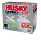 Husky 55-Gallon Clear Flap Tie Drum Liner Trash Bags (80 ct.)