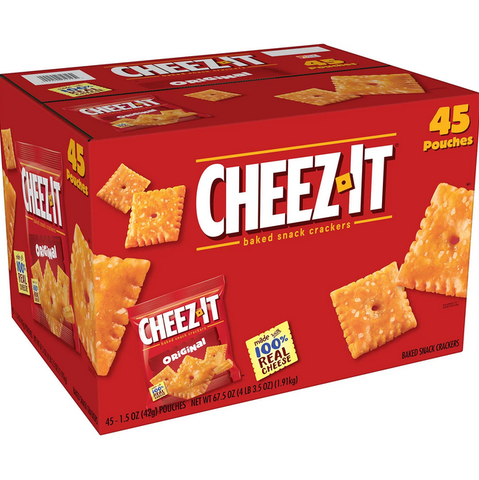 Cheez-It Baked Snack Cheese Crackers Original (67.5 oz. box. 45 ct.)
