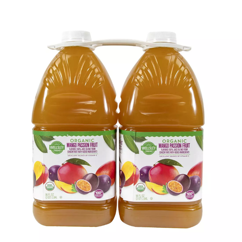 Wellsley Farms Organic Mango Passion Fruit Juice. 2 pk. 96 fl. oz.